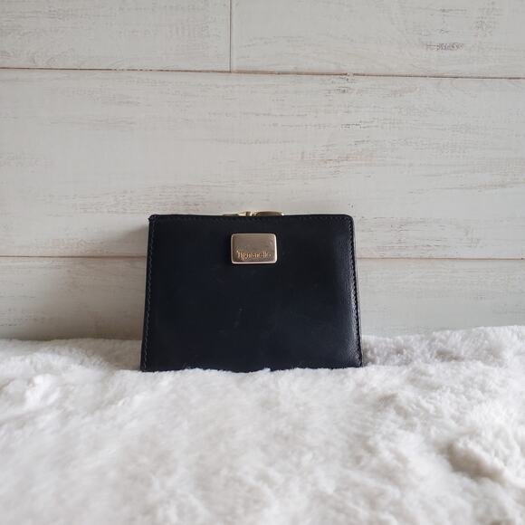 Tignanello Vintage Leather Wallet Navy Read Description - Picture 1 of 10